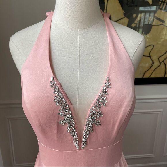 Glow Pink Princess Prom Drew Formal Gown Rhinestone 10 - Picture 2 of 10